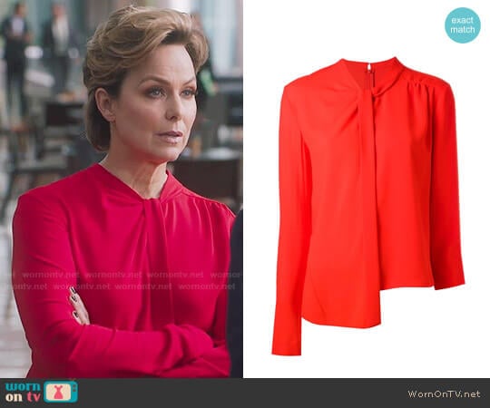 Maison Margiela Asymmetric Blouse worn by Jacqueline (Melora Hardin) on The Bold Type