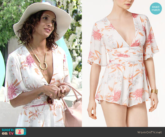 MinkPink Day Dreamer Kimono Romper worn by Lily Winters (Christel Khalil) on The Young & the Restless