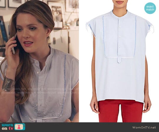 Nili Lotan Elise Top worn by Sutton (Meghann Fahy) on The Bold Type