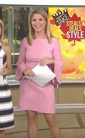 Jenna's pink bell sleeve mini dress on Today