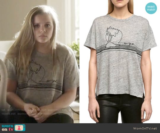 Rag & Bone Palm Embroidered Linen Tee worn by Daphne Conrad (Maisy Stella) on Nashville