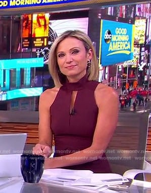 Amy’s red keyhole dress on Good Morning America