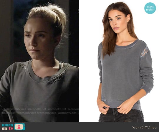 Stateside French Terry Sweatshirt with Lace worn by Juliette Barnes (Hayden Panettiere) on Nashville