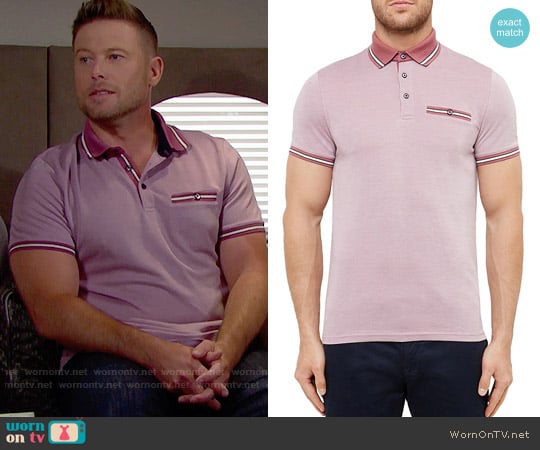 Ted Baker Doug Polo Shirt worn by Rick Forrester (Jacob Young) on The Bold and the Beautiful