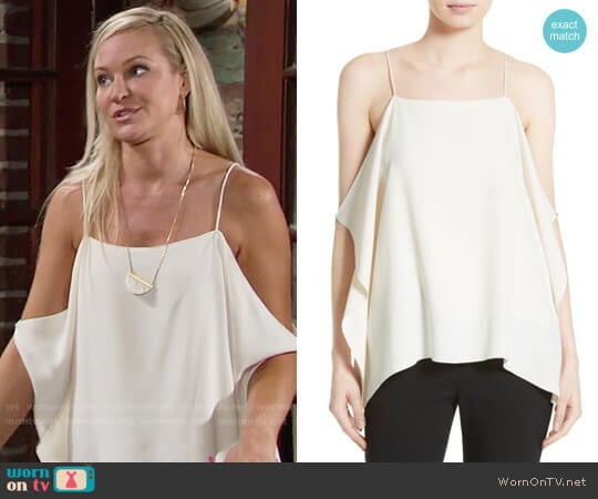 Theory Petteri Top worn by Sharon Newman (Sharon Case) on The Young and the Restless