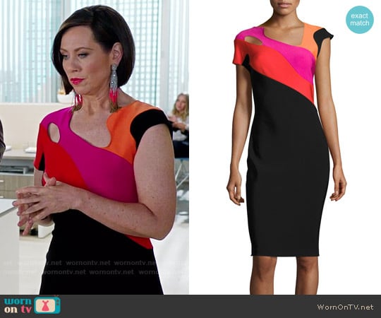 Thierry Mugler Colour Block Pencil Dress worn by Diana Trout (Miriam Shor) on Younger