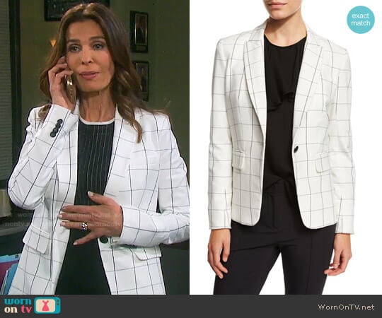 Veronica Beard Clubhouse Cutaway Jacket worn by Hope Williams (Kristian Alfonso) on Days of our Lives