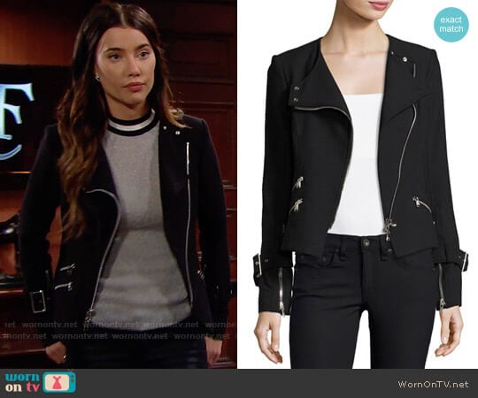 Veronica Beard Jordan Jacket worn by Steffy Forrester (Jacqueline MacInnes Wood) on The Bold and the Beautiful