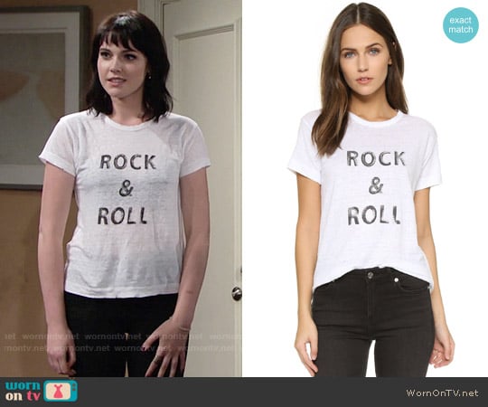 Zadig & Voltaire Walk Linen T-shirt worn by Tessa Porter (Cait Fairbanks) on The Young and the Restless