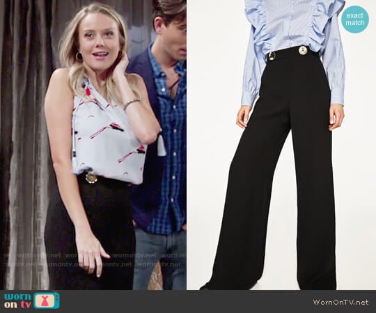 Zara Flowing Trousers worn by Abby Newman (Melissa Ordway) on The Young and the Restless