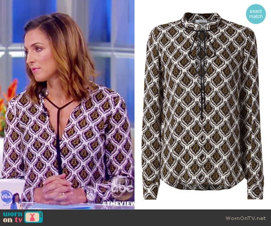 Danielle Woven Mombasa Blouse by ALC worn by Paula Faris on The View