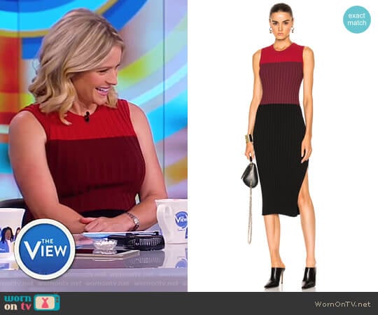 Mariana Rib-Knit Fitted Dress by Altuzarra worn by Sara Haines on The View