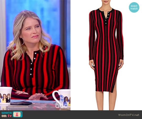 Striped Rib-Knit Dress by Altuzarra worn by Sara Haines on The View