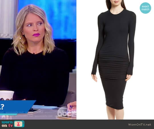 Ribbed Stretch Jersey Dress by Anthony Thomas Melillo worn by Sara Haines on The View