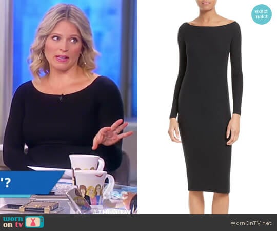 Off the Shoulder Rib Dress by Anthony Thomas Melillo worn by Sara Haines on The View