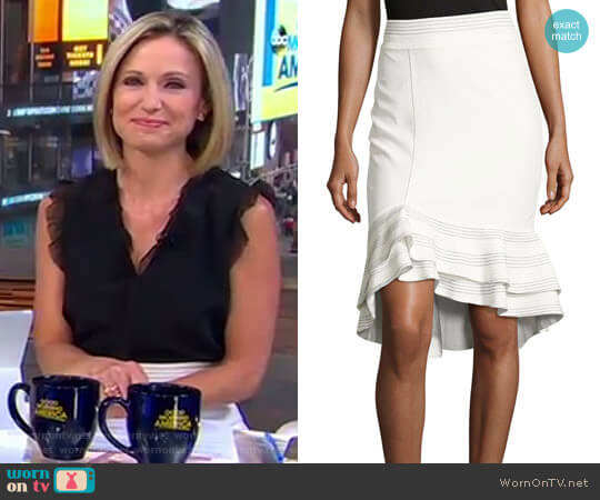 Cynda Ruffled Peplum Skirt by Alexis worn by Amy Robach on Good Morning America