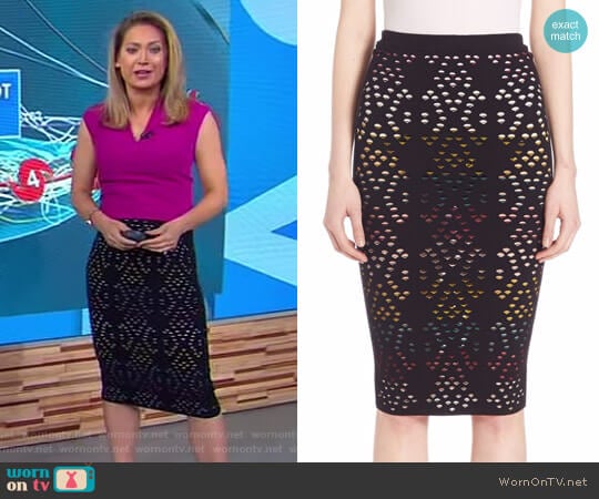 'Ani' Skirt by Alice + Olivia worn by Ginger Zee on Good Morning America