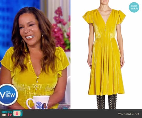 WornOnTV: Sunny’s yellow velvet dress on The View | Sunny Hostin ...