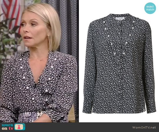 Floral Pearl Blouse by Altuzarra worn by Kelly Ripa  on Live with Kelly & Ryan
