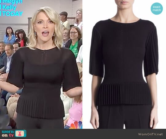 'Tamora' Pleated Silk & Cotton Top by Altuzarra worn by Megyn Kelly on Today