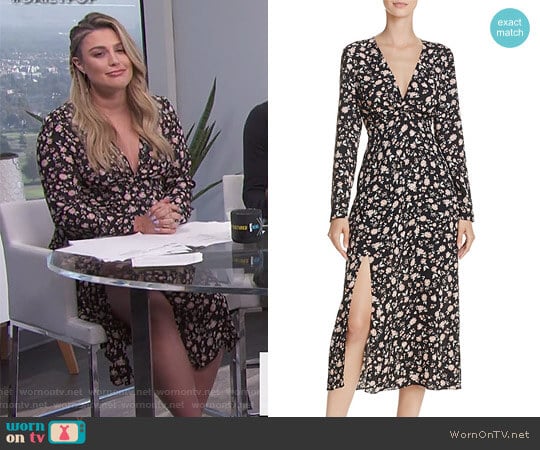 Slit Floral Print Dress by Bardot worn by Carissa Loethen Culiner on E! News