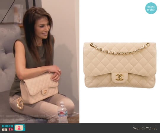 Classic Jumbo Double Flap Bag by Chanel worn by Peggy Sulahian on The Real Housewives of Orange County