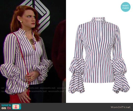 Caroline Constas Yasmin Top worn by Sally Spectra (Courtney Hope) on The Bold and the Beautiful