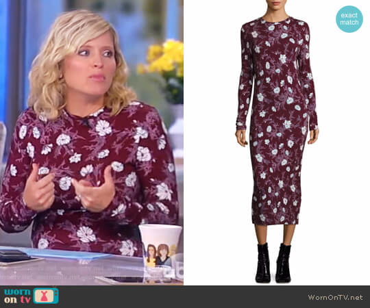 Long Jersey Floral Dress by Carven worn by Sara Haines on The View