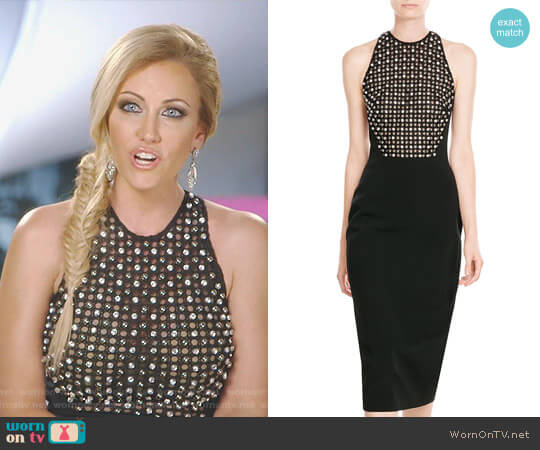 Dress with Stud Embellishment by David Koma worn by Stephanie Hollman on The Real Housewives of Dallas