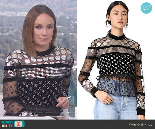 'Amaliya' Blouse by Dodo Bar Or worn by Catt Sadler on E! News