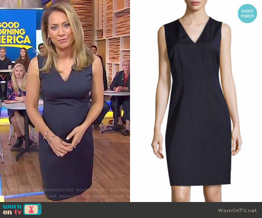 'Linzi' Embellished Shift Dress by Elie Tahari worn by Ginger Zee on Good Morning America