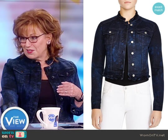 Meggie Lace Back Denim Jacket byu Elie Tahari worn by Joy Behar on The View