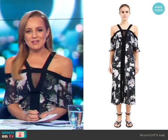 Eden Off Shoulder Dress by Ginger & Smart worn by Carrie Bickmore on The Project