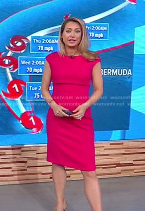 Ginger’s pink double layered dress on Good Morning America