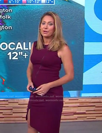 Ginger’s purple zip front dress on Good Morning America