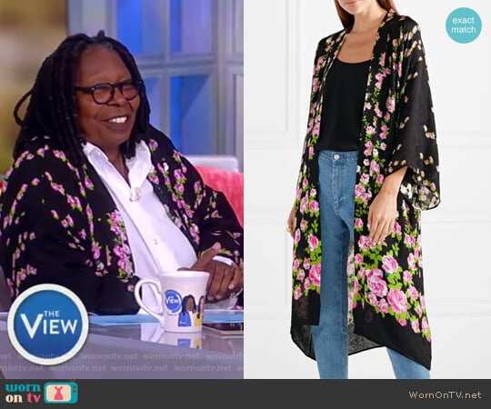 Floral-jacquard robe by Gucci worn by Whoopi Goldberg on The View