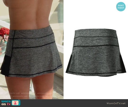 Pleated Marled Skirt by Head worn by Kelly Dodd on The Real Housewives of Orange County