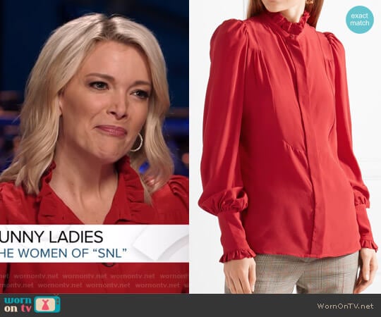 'Sloan' Ruffled Silk Blouse by Isabel Marant worn by Megyn Kelly on Today