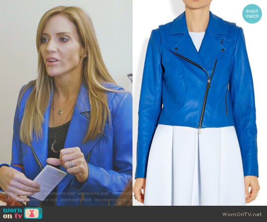 Biker Jacket by Jason Wu worn by Cary Deuber on The Real Housewives of Dallas