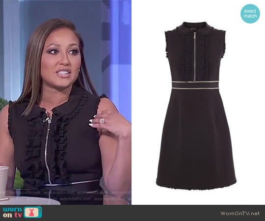 Ruffle Trim Smart Dress by Karen Millen worn by Adrienne Houghton on The Real