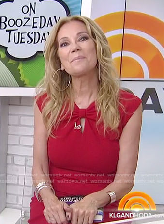 Kathie's red keyhole dress on Today