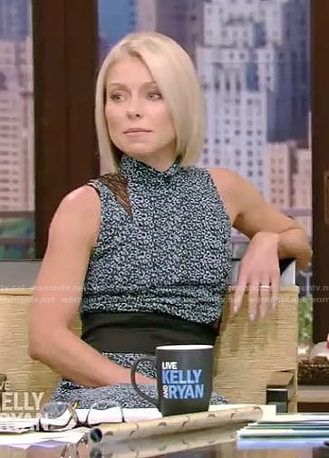 Kelly’s leopard lace inset dress on Live with Kelly and Ryan