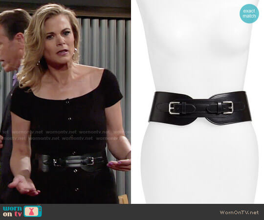 LAUREN Ralph Lauren Double Equestrian Stretch Belt worn by Phyllis Newman (Gina Tognoni) on The Young and the Restless