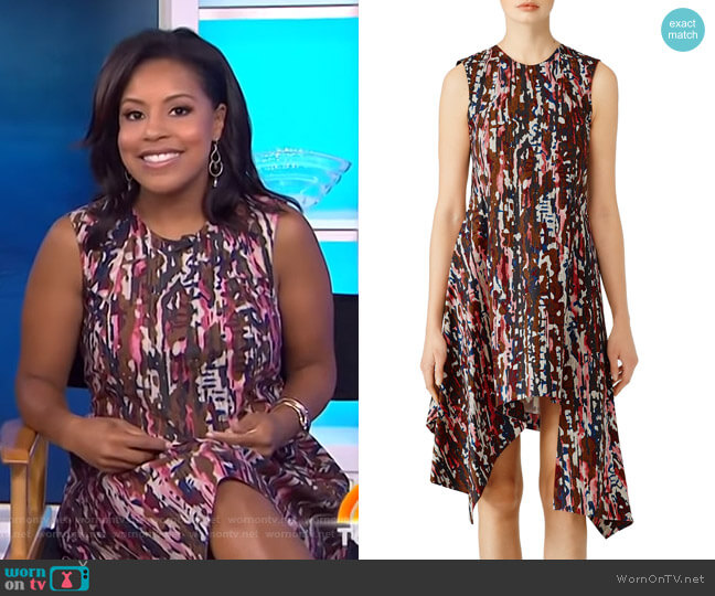 WornOnTV: Sheinelle’s printed asymmetric dress on Today | Sheinelle ...
