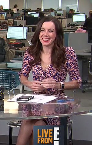 Melanie’s blue daisy dress on Live from E!