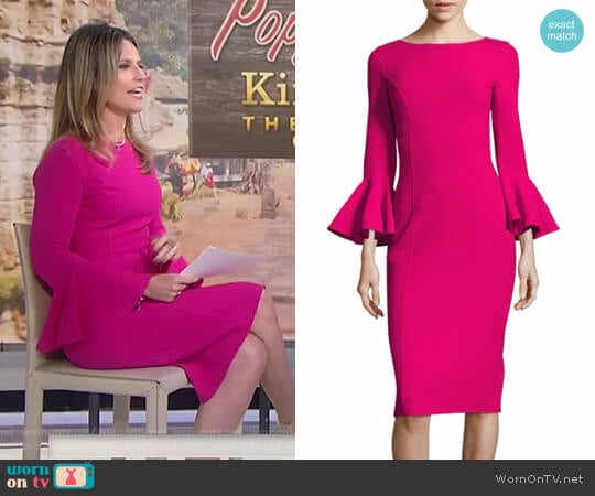 Wool Bell Sleeve Dress by Michael Kors Collection worn by Savannah Guthrie on Today