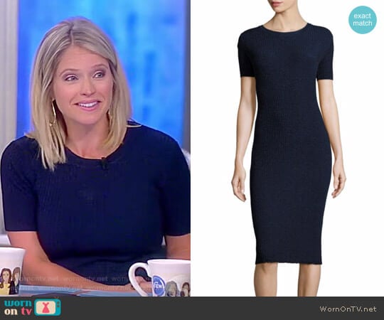 Italian Stardust Rib Dress by Milly worn by Sara Haines on The View