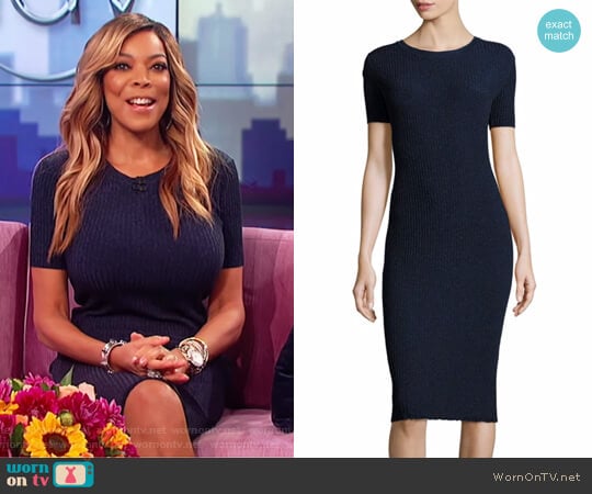 Italian Stardust Rib Dress by Milly worn by Wendy Williams on The Wendy Williams Show