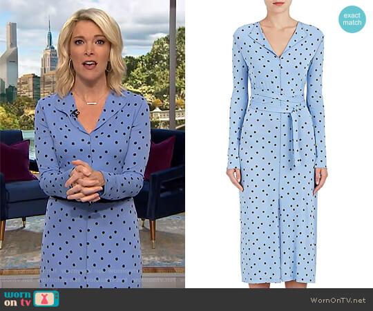 Dot-Print Stretch-Crepe Dress by Nina Ricci worn by Megyn Kelly on Today