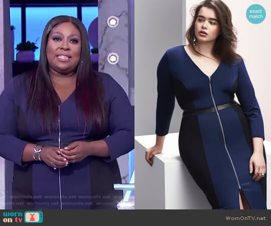 Zip-Front Sheath Dress by Prabal Gurung worn by Loni Love on The Real